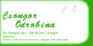 csongor odrobina business card